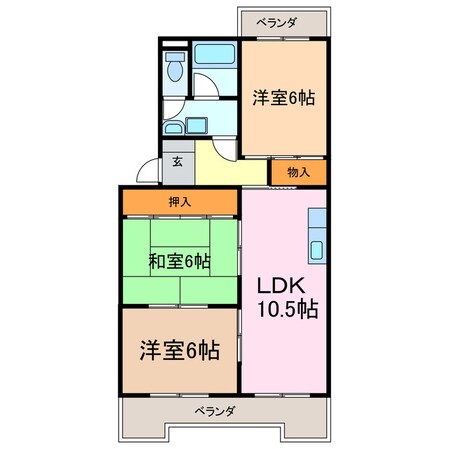 全並ハイツの物件間取画像